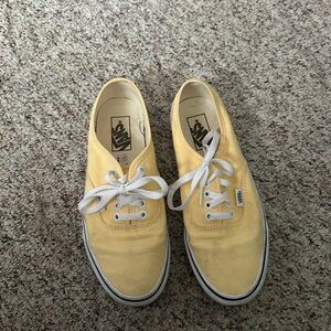 Vans Yellow Athletic Shoes Canvas Low-Top